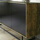 image 5 of Sideboard 140cm Industrial Oak with Black Fronts and Metal Base Multi