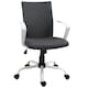 image 1 of Vinsetto Home Office Linen Chair Swivel Computer Chair, Dark Grey