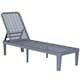 image 1 of Outsunny Plastic Sun Lounger, 4-Position Garden Lounger Sun bed, Dark Grey | Grey | Dark Grey | L