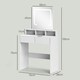 image 3 of HOMCOM Dressing Table with Mirror, LED Lights, Drawers, for Bedroom