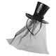 image 5 of Pack of 6 Mini Black Glitter Fascinator Top Hat Black | One Size