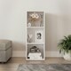 image 3 of 3-Tier Cube Shelving Unit Brown | Unit Colour: Oak