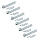 image 1 of HD Strap Tailgate Straight Hinge 160mm Long + 12.5mm Bolt On Gudgeon Pin 6pk Silver