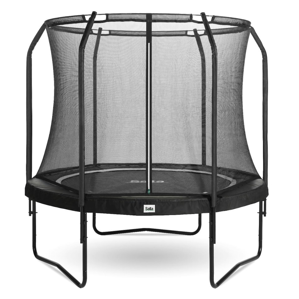 image 1 of 14ft Salta Black Round Premium Edition Trampoline with Enclosure