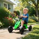 image 2 of AIYAPLAY Pedal Go-Kart for Kids with Silent EVA Wheels, Metal Frame, Green