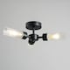 image 3 of BHS Kier Semi Flush Bathroom Ceiling Light | Black | Black