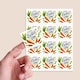 image 2 of Happy Easter Carrots Square Stickers 65mm - Sheet of 12