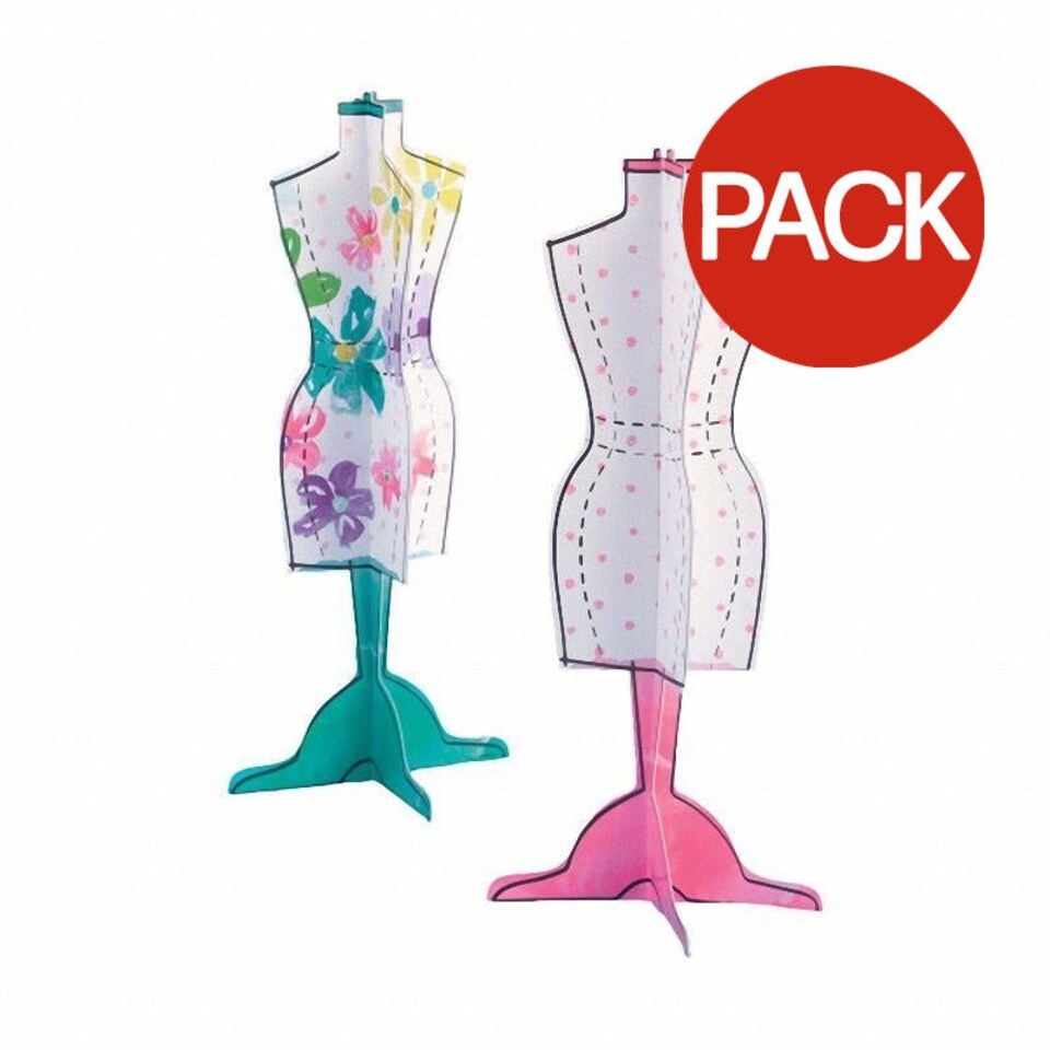 Unique Party Paper Decoration (Pack of 2) - White/Pink/Green - One Size
