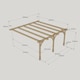 image 4 of Wall Mounted Premium Pergola 3 Posts - Wood - L360 x W480 x H270 cm - Light Green