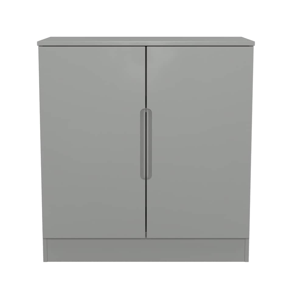 image 1 of Lucca 2 Door Cabinet in Dusk Grey (Ready Assembled) | Grey | Dusk Grey