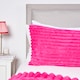image 2 of OHS Ribbed Faux Fur Bolster Pillow Soft Maternity Support Cushion | Pink | One Size