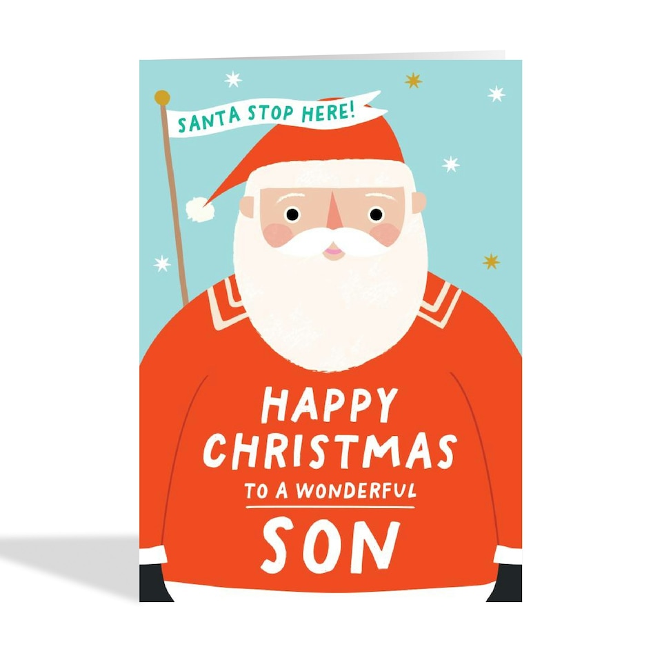 image 1 of Cute Christmas Card - Santa - Wonderful Son