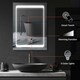 image 4 of kleankin LED Lighted Bathroom Mirror Cabinet W/ LED Lights Shelves Wall-mounted