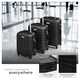image 3 of Suitcase Set - 3 hard-shell suitcases with telescopic handle, removable wheels | Black | black | 1