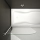 image 5 of 800x1400mm 180 Pivot Shower Bath Screen Tempered Glass Door Panel Chrome