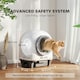 image 3 of PawHut 80L Self Cleaning Cat Litter Tray with APP Control Safety Protection White | One Size