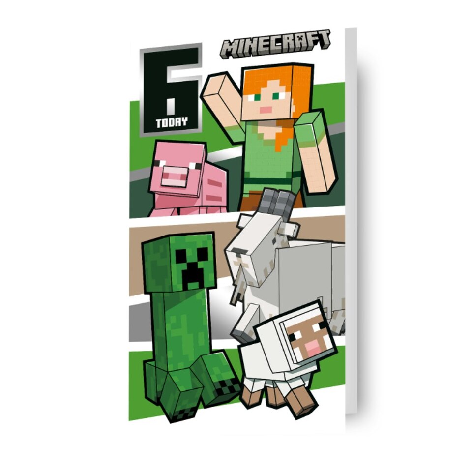 image 1 of Minecraft Age 6 Birthday Card
