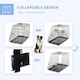 image 3 of Pawhut Trapeze Collapsible Dog Pet Travel Box Cage Removable Tray 77 x 47 x 55cm