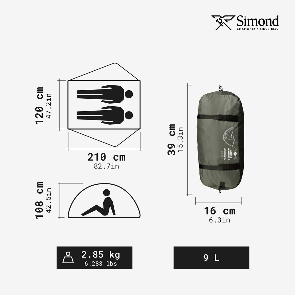image 1 of Decathlon 2-person Dome Trekking Tent MT500