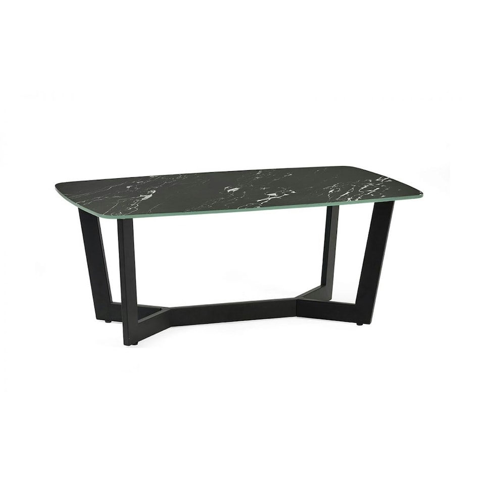 image 1 of Stylish Black Marble Coffee Table | Black | Black