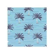 Palm Trees On Blue Splash Back | White