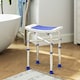 image 7 of HOMCOM Adjustable Shower Stool with Foot Pads for Elderly Disabled Purple