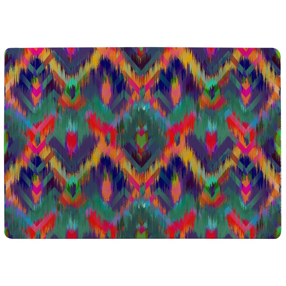 image 1 of Abstract Ethnic Ikat Pattern Rug | Multi