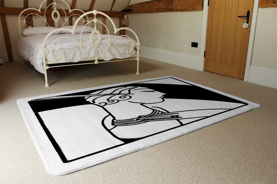 image 1 of Art Deco Woman Rug | Multi