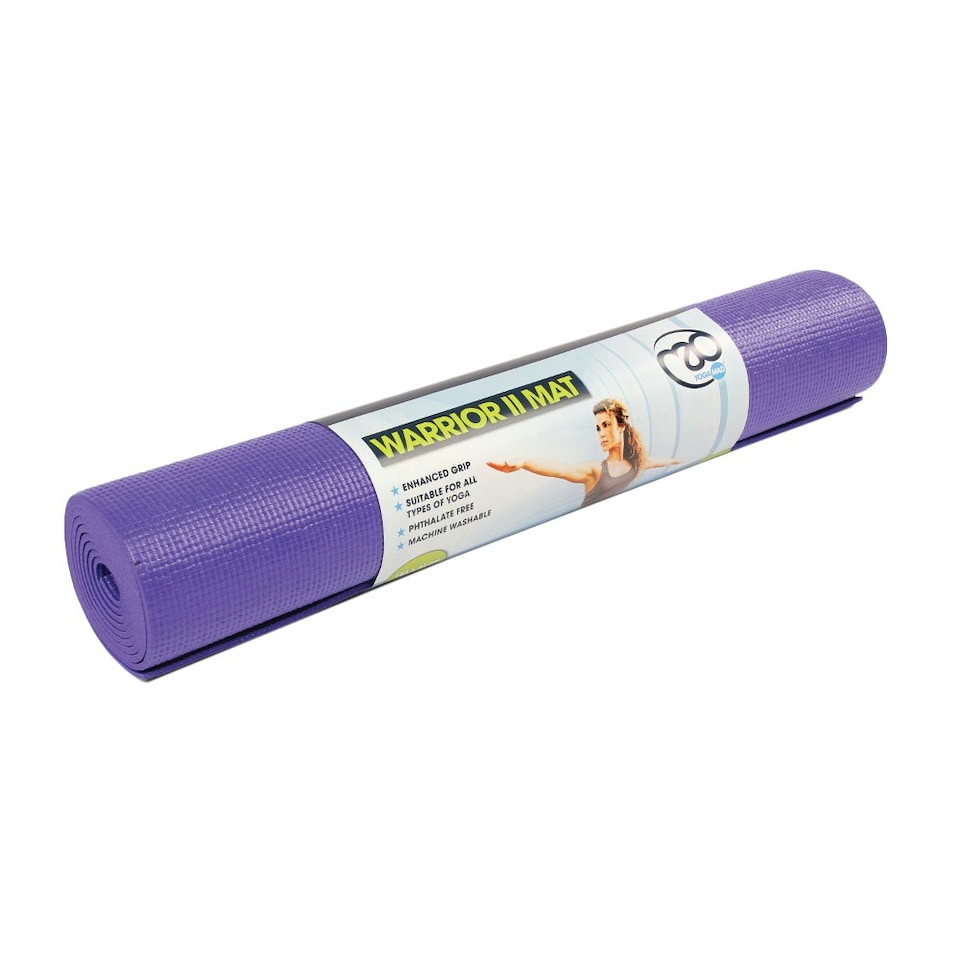 image 1 of Yoga-Mad Warrior II Yoga Mat - Purple - 61cm x 183cm x 6mm
