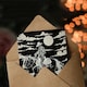 image 3 of Midnight Cowboy Black White Western Desert Birthday Card