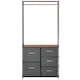 image 9 of HOMCOM Storage Coat Rack Hallway Bedroom Organiser Shelves w/ Hanger, 5 Drawer