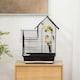 image 8 of PawHut Metal Bird Cage, With Plastic Perch, Swing Ring, Handle, 39 x 33 x 47cm