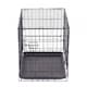 image 4 of 24" Folding Metal Dog Cage Puppy Transport Crate Pet Carrier