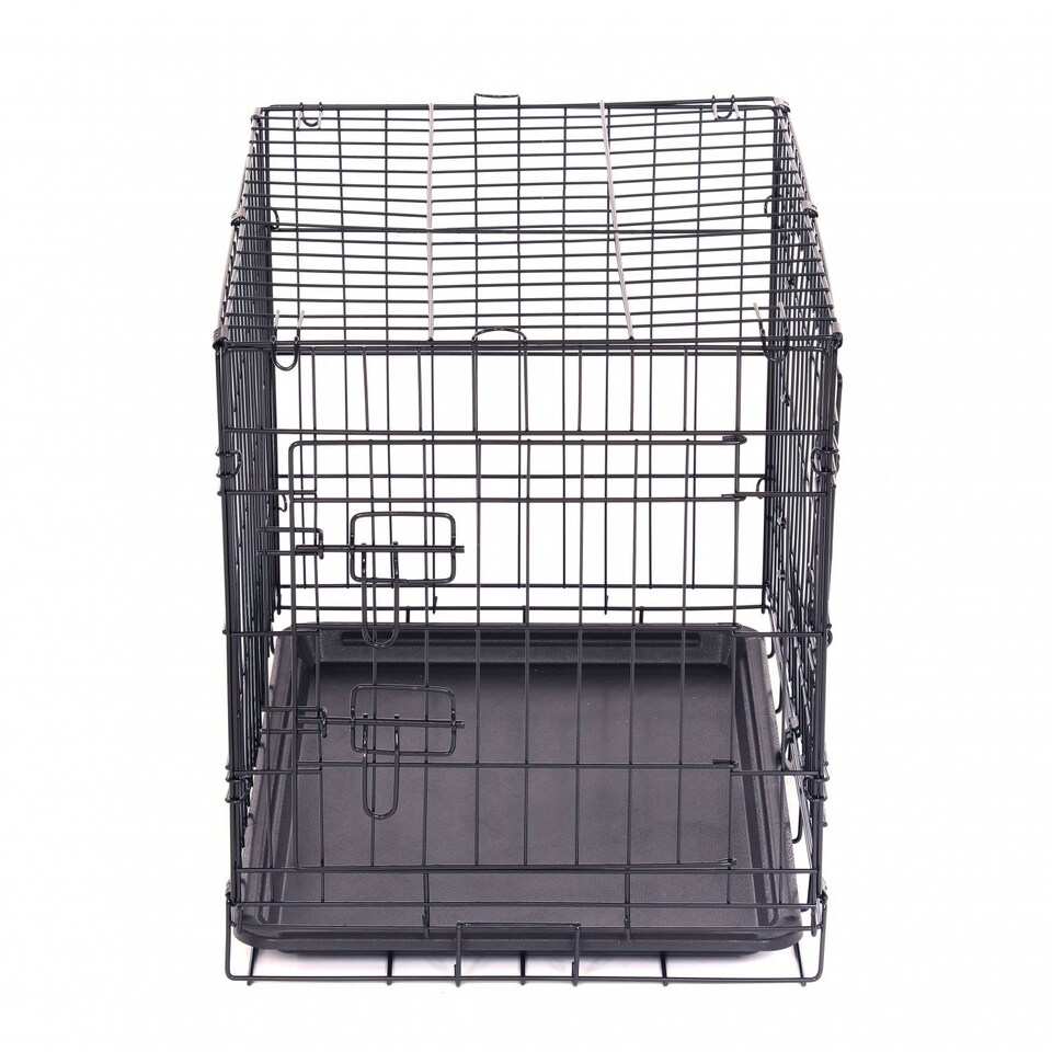 image 1 of 24" Folding Metal Dog Cage Puppy Transport Crate Pet Carrier