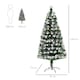 image 3 of HOMCOM 5ft White Light Artificial Christmas Tree w/ 180 LED Star Topper Tri-Base