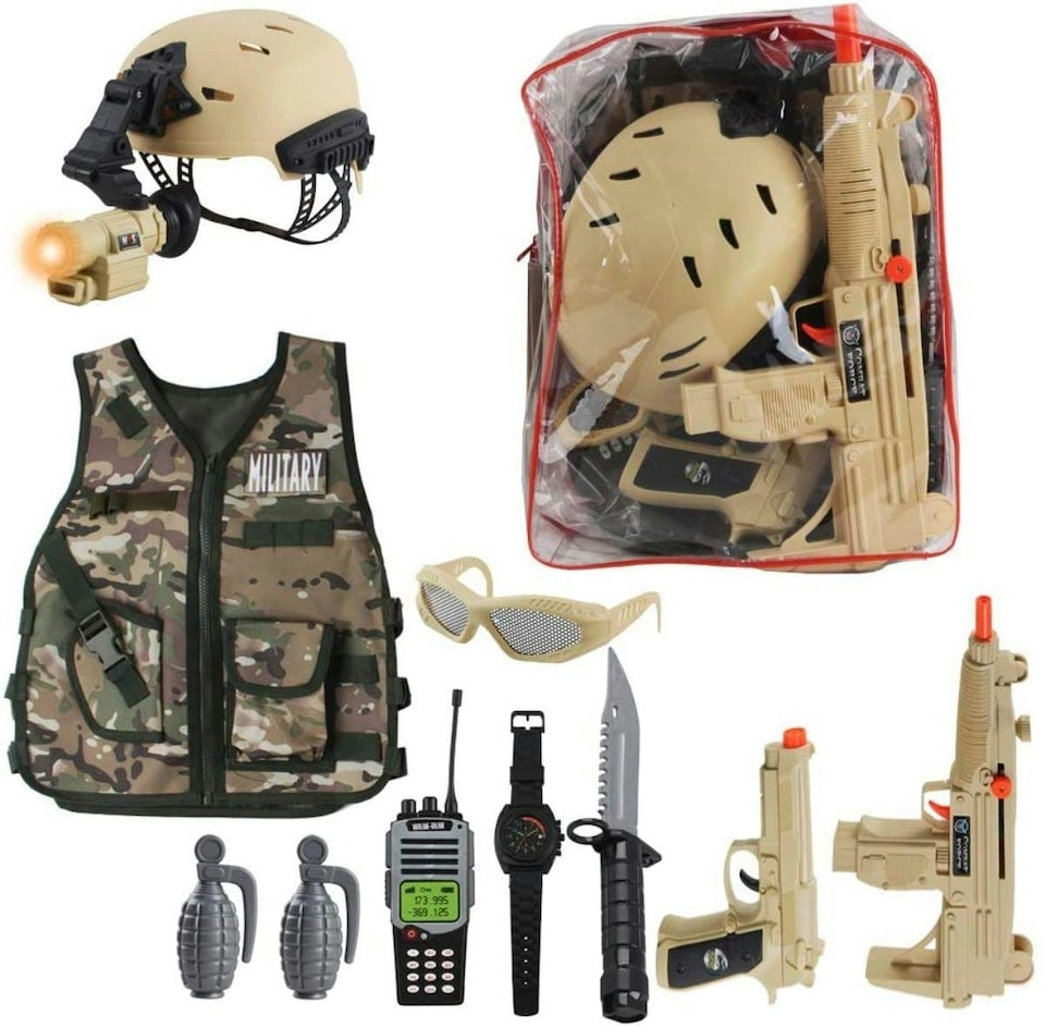 image 1 of Military Soldier Camouflage Desert Costume Play Set