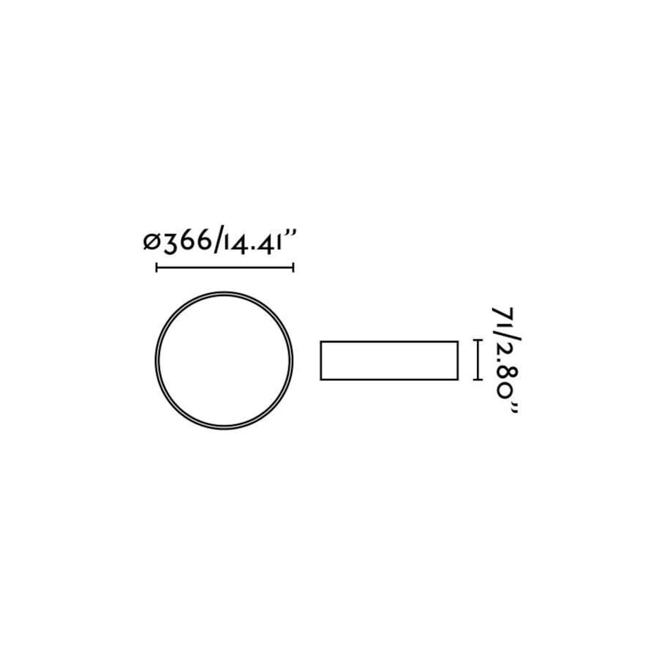 image 1 of Vuk LED Round Bathroom Flush Ceiling Light White IP44