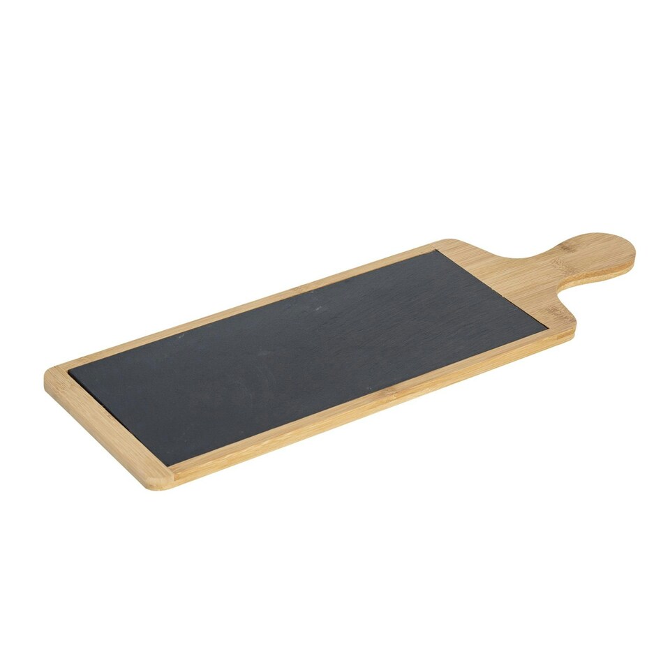 image 1 of Argon Tableware Bamboo Slate Serving Paddle - 44.5 x 14.5cm Grey