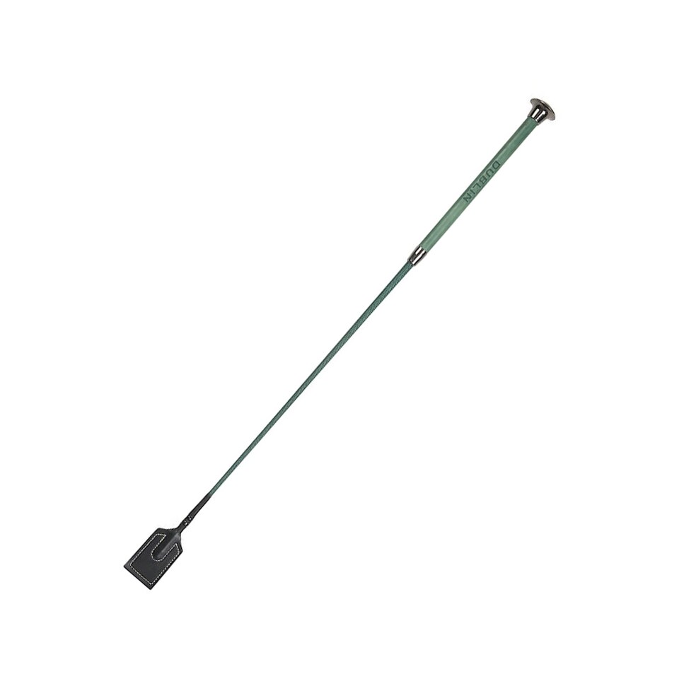 image 1 of Dublin Embossed Leather Horse Riding Whip | Green | Green | One Size | 1