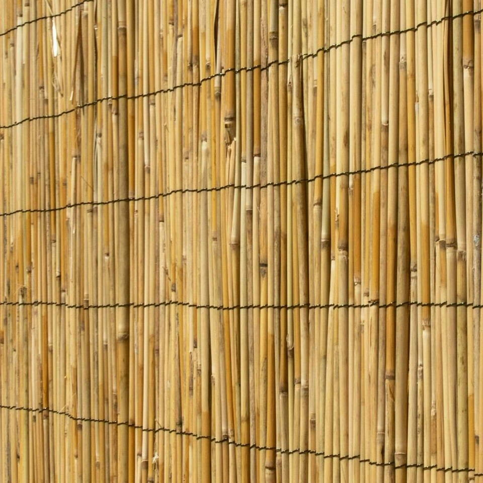 image 1 of Primrose Thick Reed Bamboo Style Natural Privacy Screening Roll Garden 4m x 1m