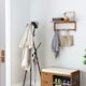 image 2 of HOMCOM Hallway Wall Mounted Shelf Clothes Rack Hanging Coat Hooks Storage
