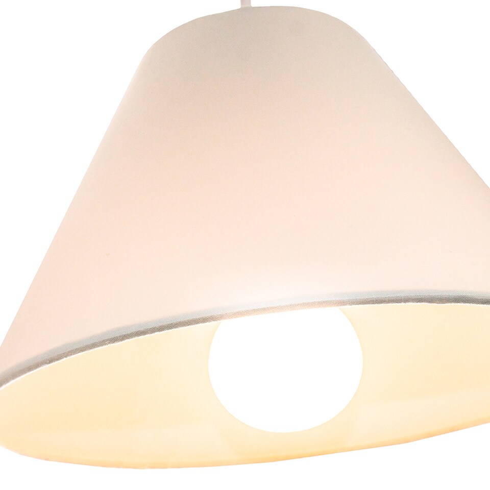 image 1 of Traditional 14 Inch Cream Cotton Coolie Lampshade Suitable for Table Lamp or Pendant | Cream