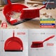 image 6 of Colour Coded Dustpan and Brush Sets Wide Plastic Dustpan with Rubber Lip and Soft Bristle Brush