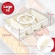 image 2 of SPARES2GO Food Storage Containers with Securing Clips Lid and 4 Removable Divider Compartments (Large, Pack of 2)