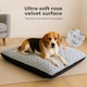 image 3 of Skylos Pet Dog Bed Grey Plush Cushion Mat Washable Soft Comfort Sleeping | Grey | Medium | M