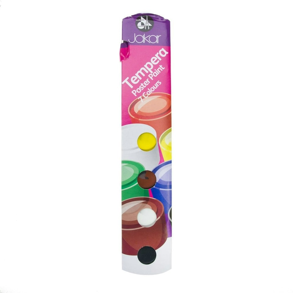 Pack of 7 Tempera Poster Paints 7 Colours