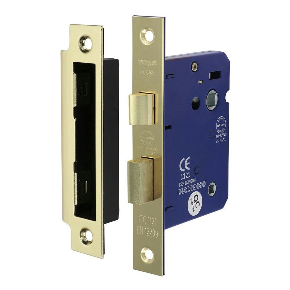 image 1 of Timco - Bathroom Lock - Electro Brass (Size 78mm - 1 Each)