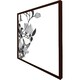 image 2 of Black & white flower illustration (Picture Frame) Black | M