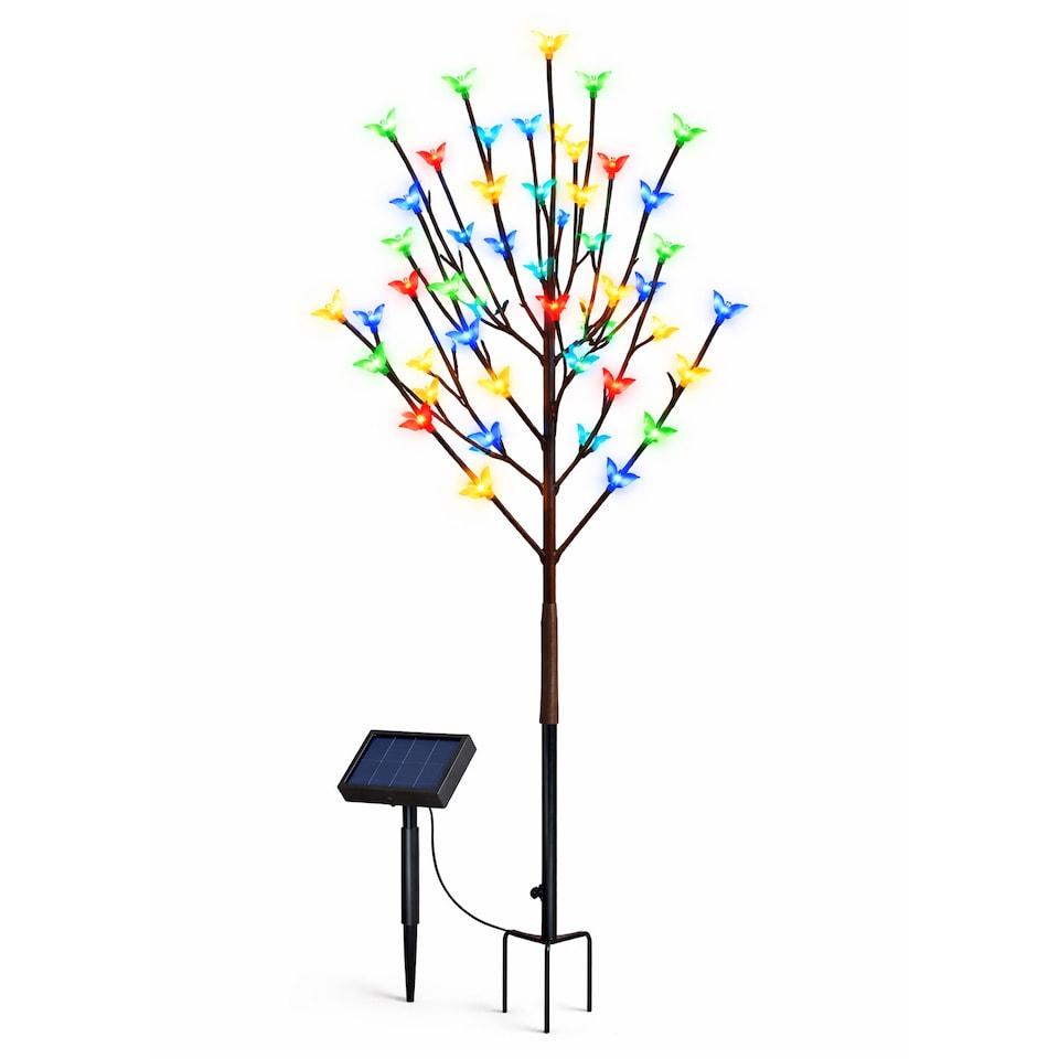 image 1 of Gardenwize 120cm Solar Powered Cherry Flower Tree Lights