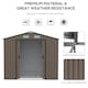 image 3 of Outsunny 7 x 4ft Garden Shed Storage with Foundation Kit and Vents, Brown